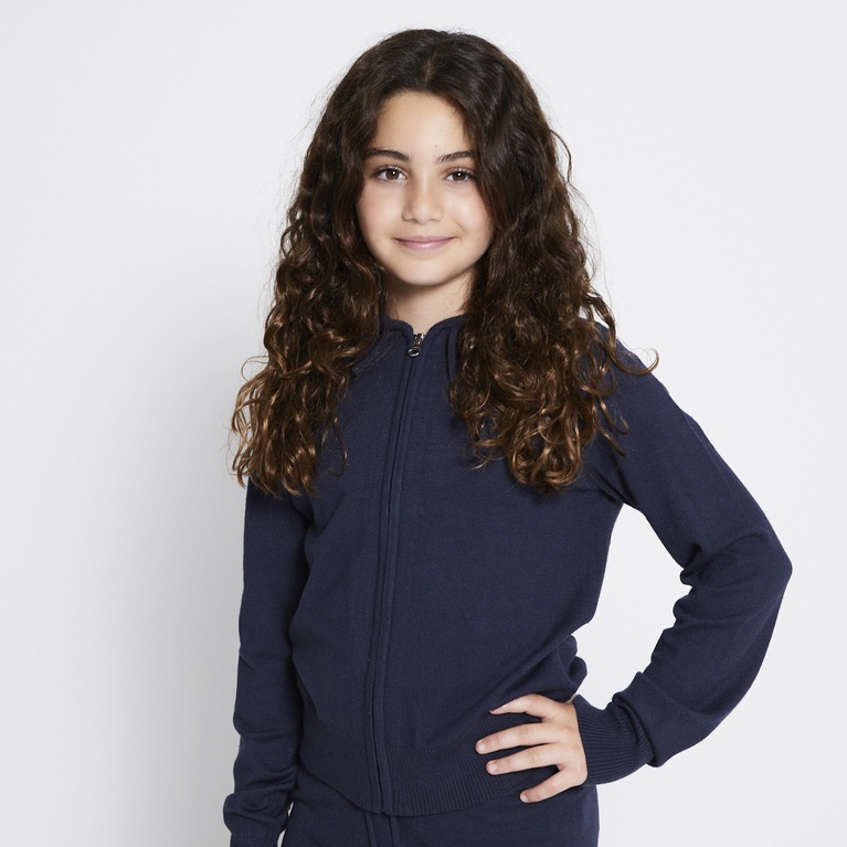 Knit zip hoodie "Jennifer star"